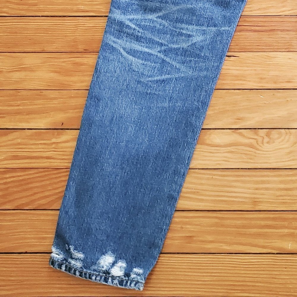 Ag The Beau Slouchy Skinny Distressed Destroyed Ripped Jeans 100% Cotton Sz 29R - Picture 10 of 16